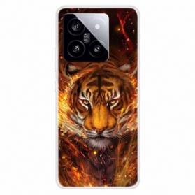 Hülle Xiaomi 14 Tiger In Flammen