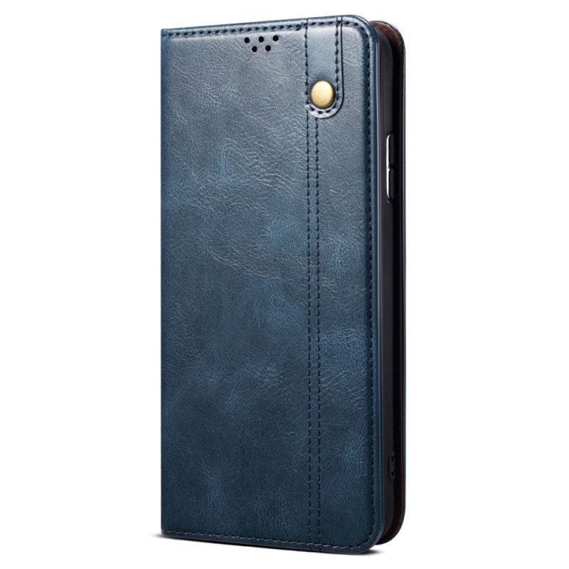 Flip Case Xiaomi Redmi Note 13 Pro 5g Handyhülle Gewachstes Kunstleder