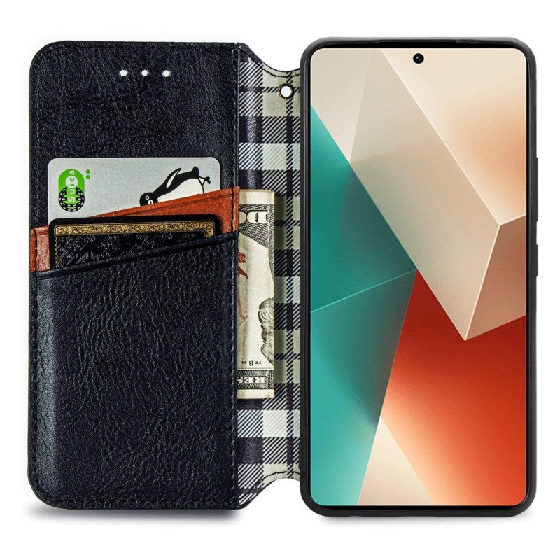 Flip Case Xiaomi Redmi Note 13 Pro 5g Handyhülle Vintage 3d-diamanten