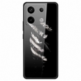 Hülle Für Xiaomi Redmi Note 13 Pro 5g Shadow Cat Gehärtetes Glas