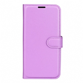 Flip Case Für Realme C35 Litschi-textur