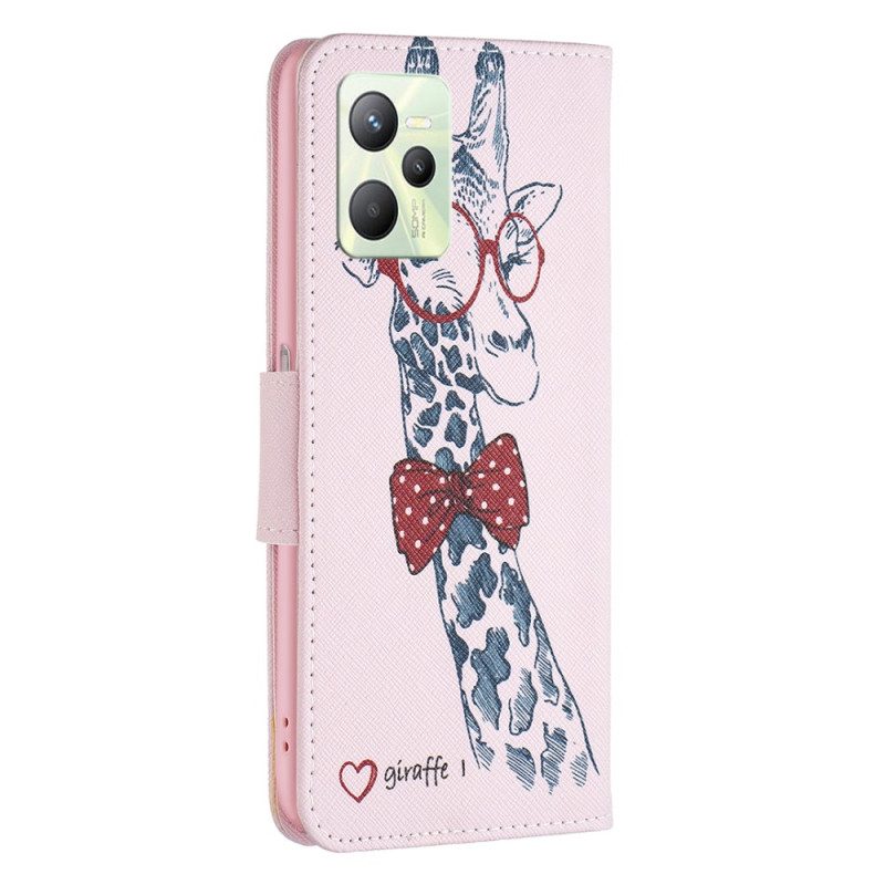 Lederhüllen Für Realme C35 Giraffe