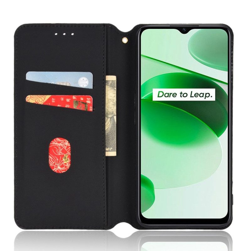 Schutzhülle Für Realme C35 Flip Case Diamanten Und Würfel