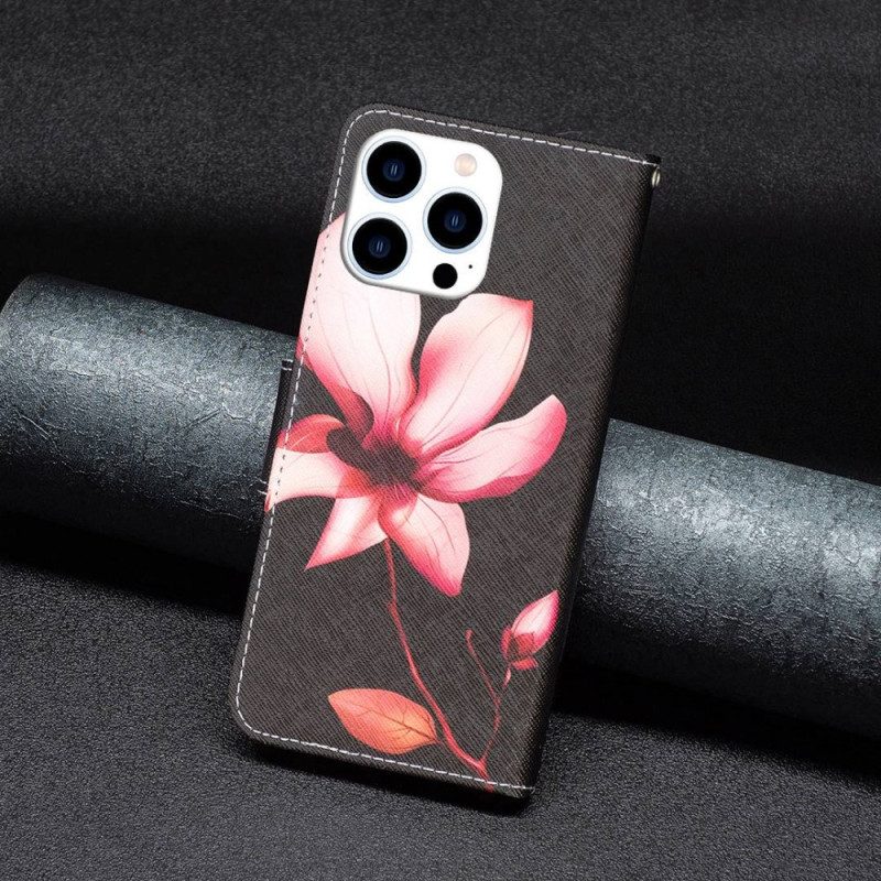 Flip Case Für iPhone 14 Pro Blume