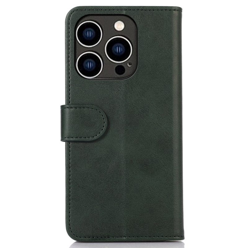 Flip Case Für iPhone 14 Pro Mattes Kunstleder