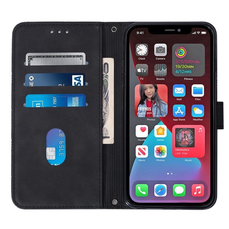 Flip Case Für iPhone 14 Pro Mit Kordel Riemendreiecke