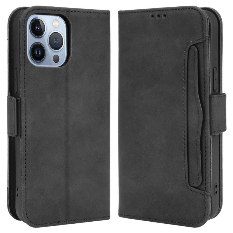 Flip Case Für iPhone 14 Pro Multi-card Premier Class