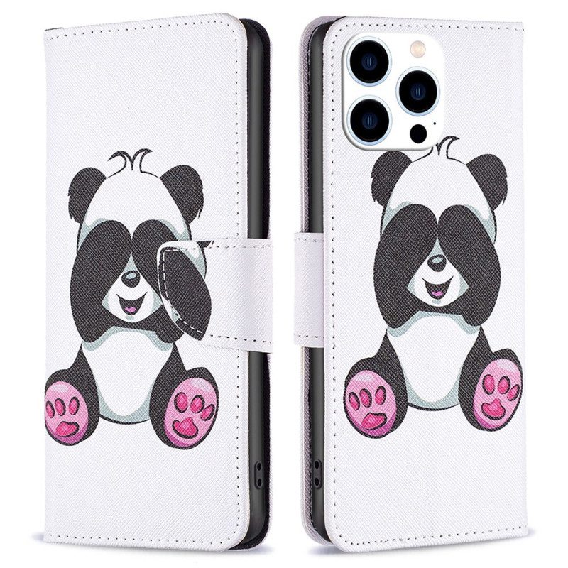 Flip Case Für iPhone 14 Pro Panda