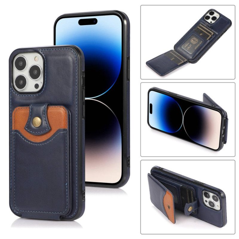 Handyhülle Für iPhone 14 Pro Flip Case Klappkartenhalter