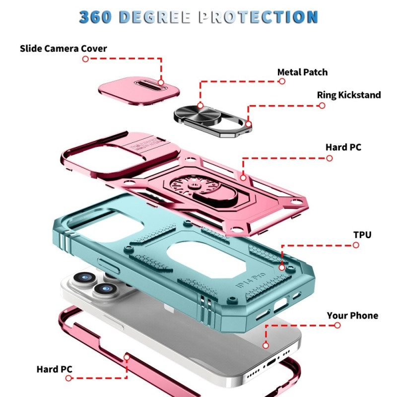 Hülle Für iPhone 14 Pro Extrem Widerstandsfähiges. Multifunktionales Bicolor