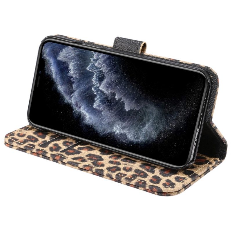 Lederhüllen Für iPhone 14 Pro Leopard