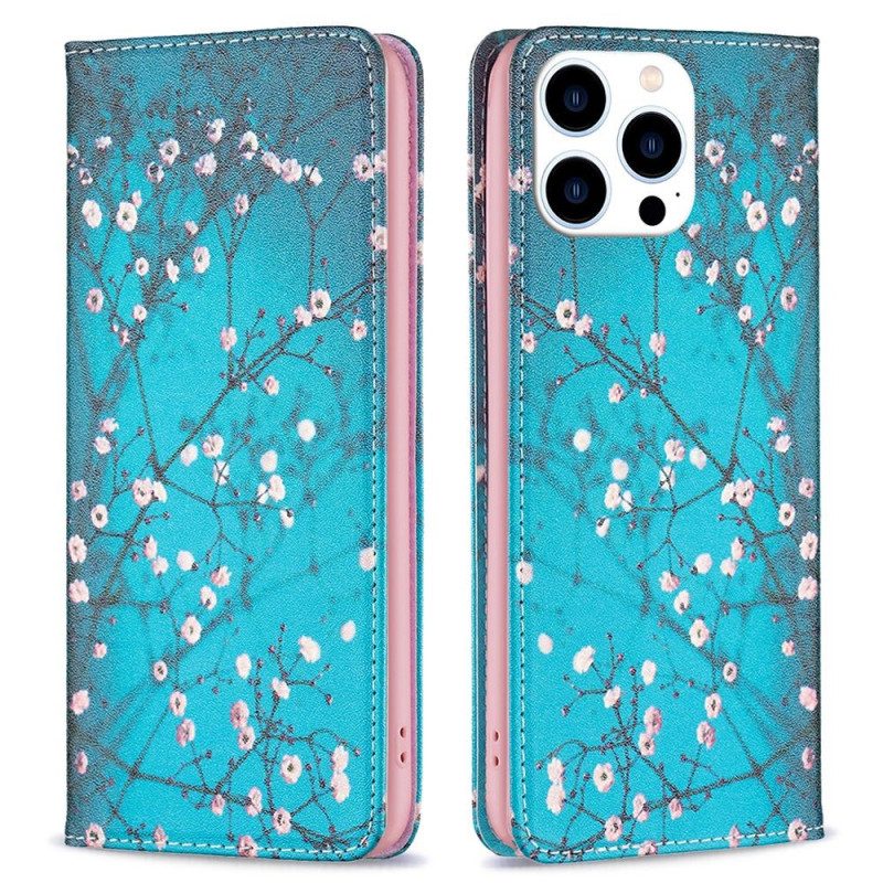 Schutzhülle Für iPhone 14 Pro Flip Case Blumen