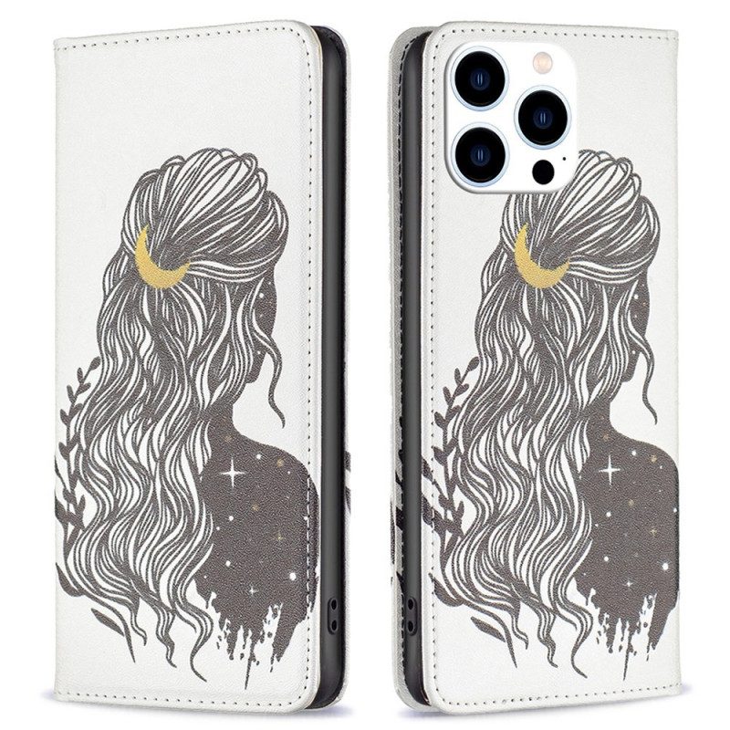 Schutzhülle Für iPhone 14 Pro Flip Case Schöne Haare