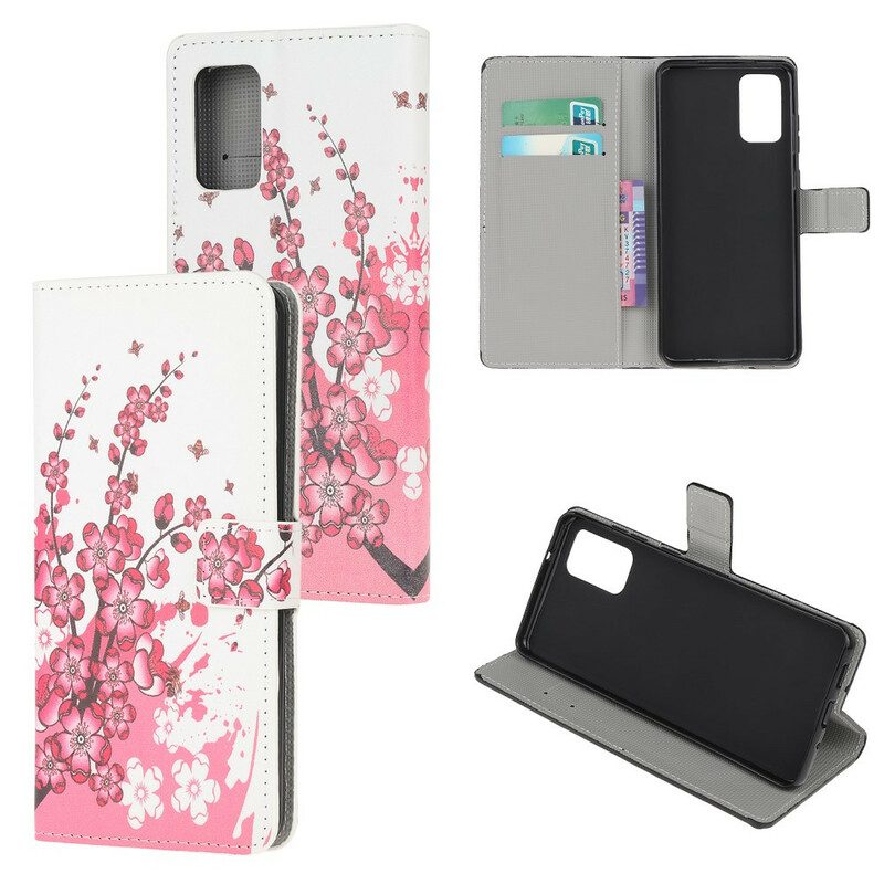 Flip Case Für Samsung Galaxy S20 Plus / S20 Plus 5G Tropische Blumen