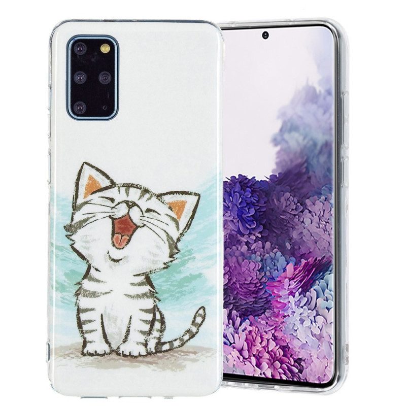 Handyhülle Für Samsung Galaxy S20 Plus / S20 Plus 5G Fluoreszierende Katze