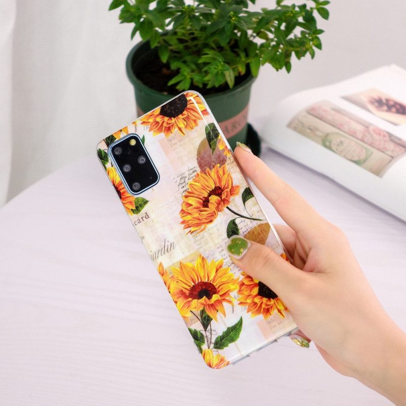 Hülle Für Samsung Galaxy S20 Plus / S20 Plus 5G Fluoreszierende Sonnenblumen