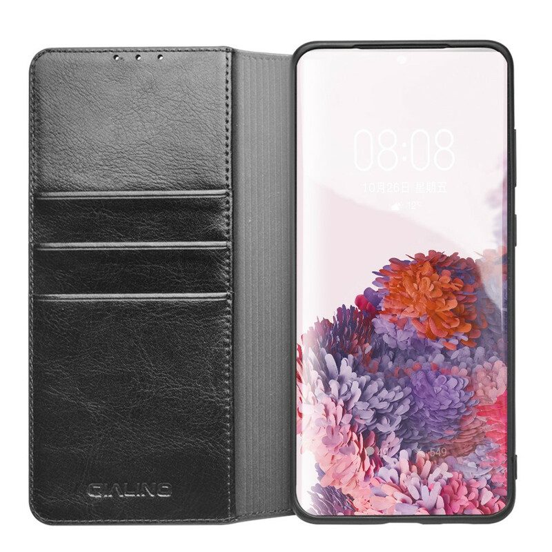 Schutzhülle Für Samsung Galaxy S20 Plus / S20 Plus 5G Flip Case Qialino Echtes Leder