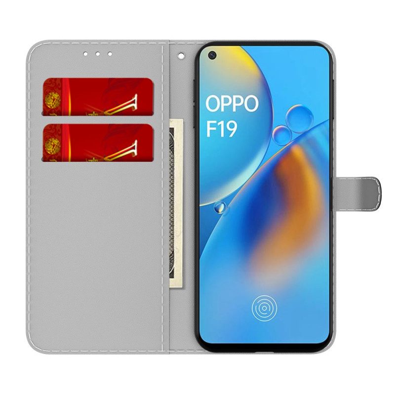 Flip Case Für Oppo A74 4G Abstraktes Muster