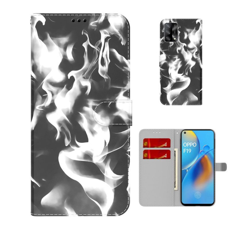 Flip Case Für Oppo A74 4G Abstraktes Muster