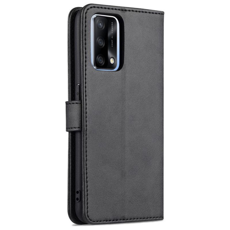 Flip Case Für Oppo A74 4G Azns Ledereffekt