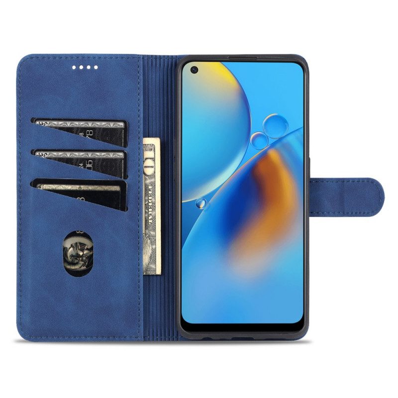 Flip Case Für Oppo A74 4G Azns Ledereffekt