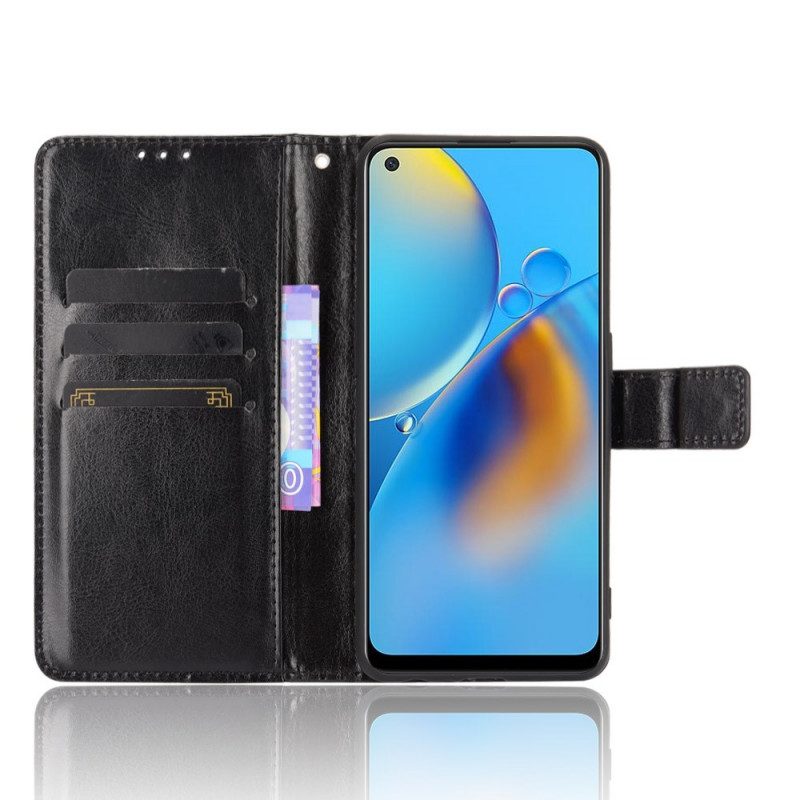 Lederhüllen Für Oppo A74 4G Auffälliges Kunstleder