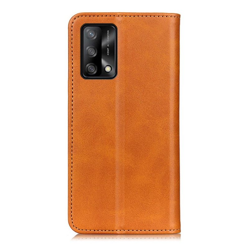 Schutzhülle Für Oppo A74 4G Flip Case Elegantes Spaltleder