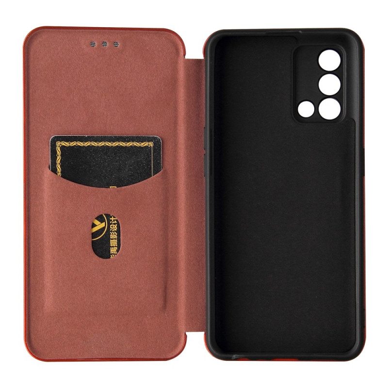 Schutzhülle Für Oppo A74 4G Flip Case Kohlefaser