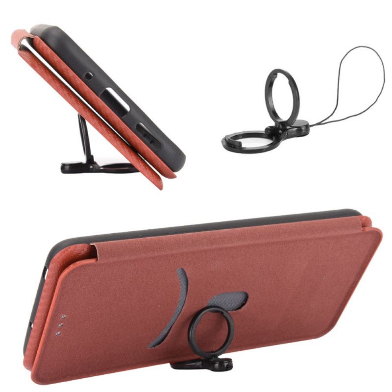 Schutzhülle Für Oppo A74 4G Flip Case Kohlefaser