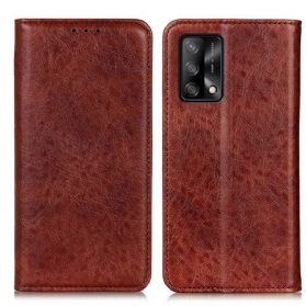 Schutzhülle Für Oppo A74 4G Flip Case Lederstruktur