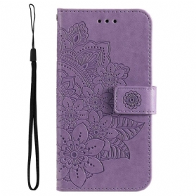 Flip Case Für Poco M4 5G Mit Kordel Riemchen-mandala