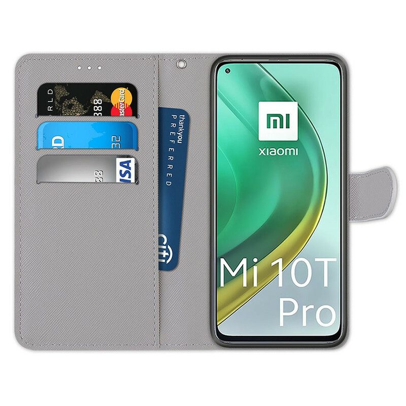 Flip Case Für Xiaomi Mi 10T / 10T Pro Löwe Mit Schlüsselband