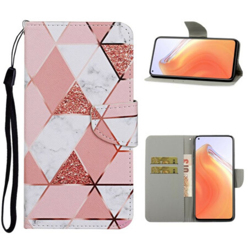 Flip Case Für Xiaomi Mi 10T / 10T Pro Rosa Grafik