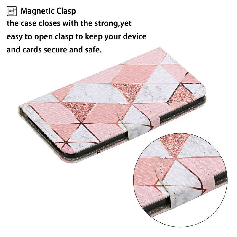 Flip Case Für Xiaomi Mi 10T / 10T Pro Rosa Grafik