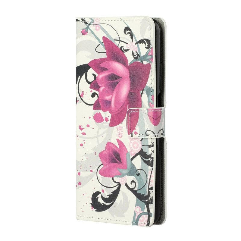 Flip Case Für Xiaomi Mi 10T / 10T Pro Tropische Blumen