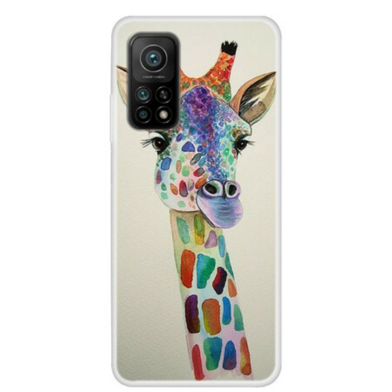 Handyhülle Für Xiaomi Mi 10T / 10T Pro Bunte Giraffe