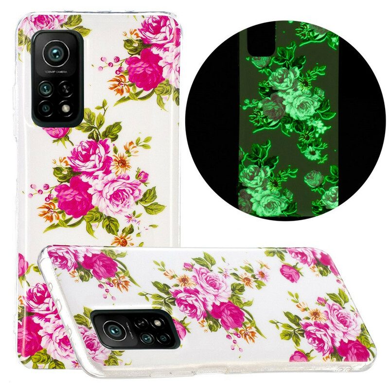 Hülle Für Xiaomi Mi 10T / 10T Pro Fluoreszierende Freiheitsblumen