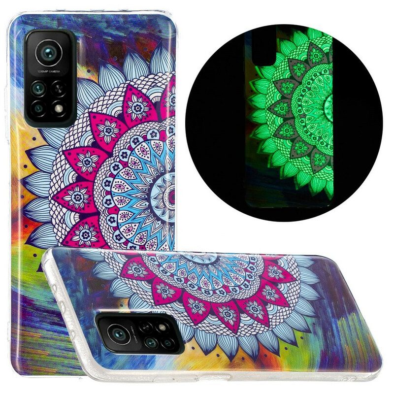 Hülle Für Xiaomi Mi 10T / 10T Pro Fluoreszierendes Buntes Mandala