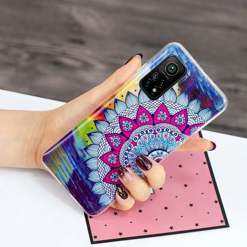 Hülle Für Xiaomi Mi 10T / 10T Pro Fluoreszierendes Buntes Mandala