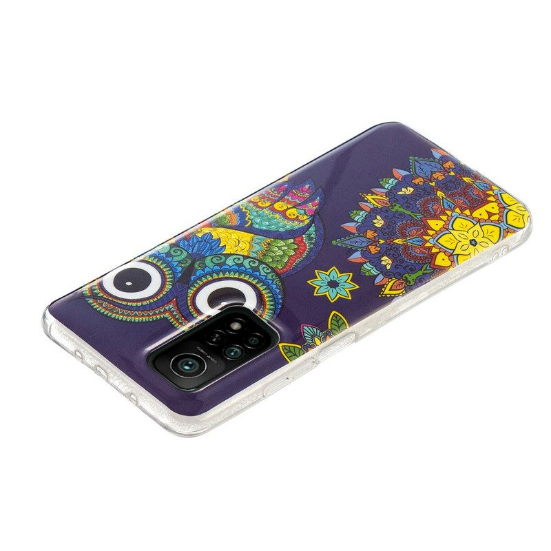 Hülle Für Xiaomi Mi 10T / 10T Pro Fluoreszierendes Eulen-mandala