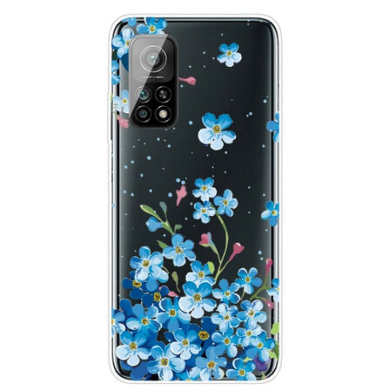 Hülle Für Xiaomi Mi 10T / 10T Pro Strauß Blauer Blumen