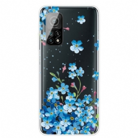 Hülle Für Xiaomi Mi 10T / 10T Pro Strauß Blauer Blumen