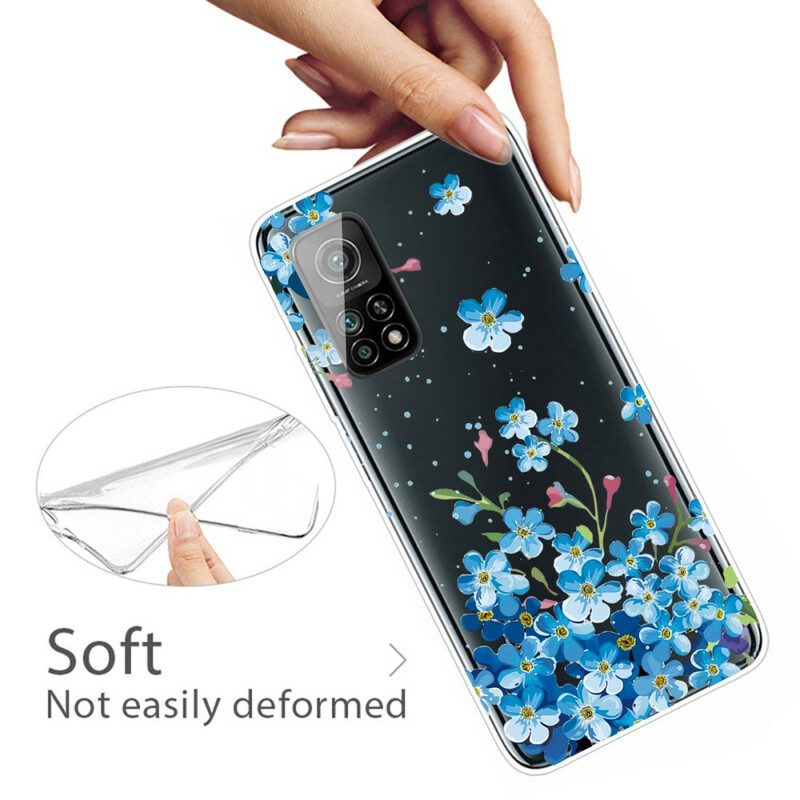 Hülle Für Xiaomi Mi 10T / 10T Pro Strauß Blauer Blumen