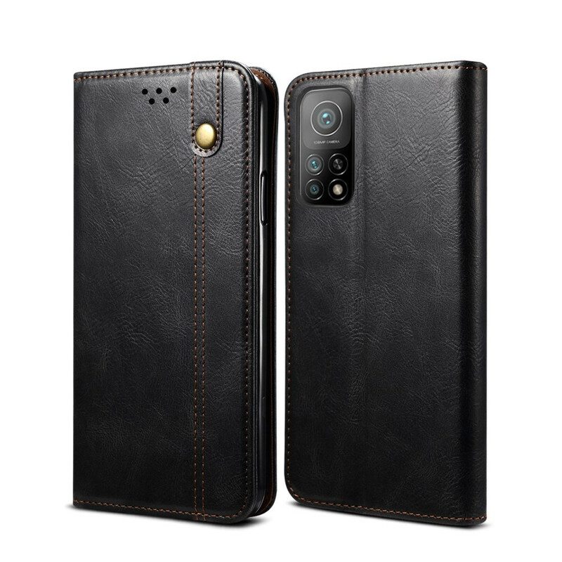 Schutzhülle Für Xiaomi Mi 10T / 10T Pro Flip Case Gewachstes Kunstleder