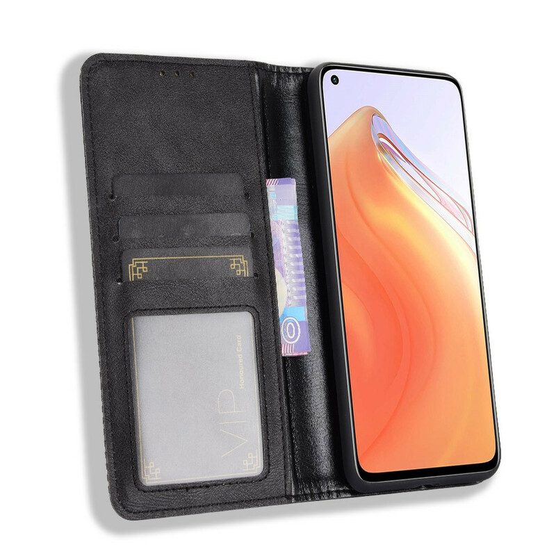 Schutzhülle Für Xiaomi Mi 10T / 10T Pro Flip Case Stilisierter Vintage-ledereffekt