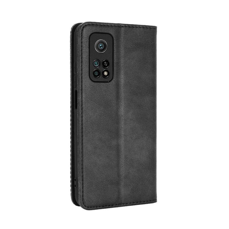 Schutzhülle Für Xiaomi Mi 10T / 10T Pro Flip Case Stilisierter Vintage-ledereffekt