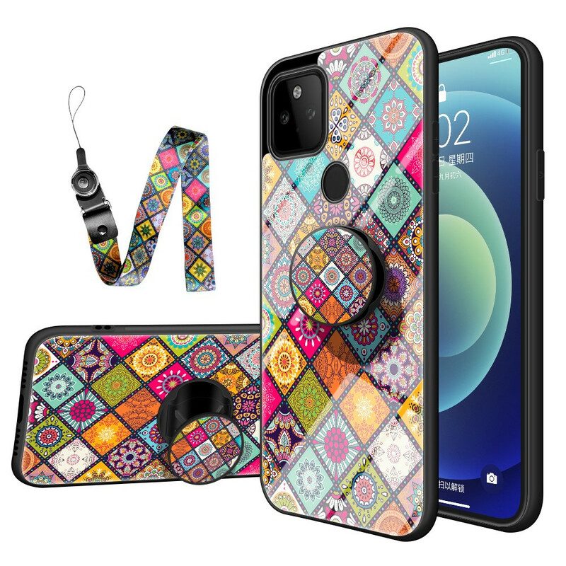 Hülle Für Google Pixel 5A Patchwork-magnethalter