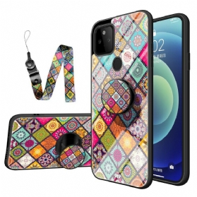 Hülle Für Google Pixel 5A Patchwork-magnethalter