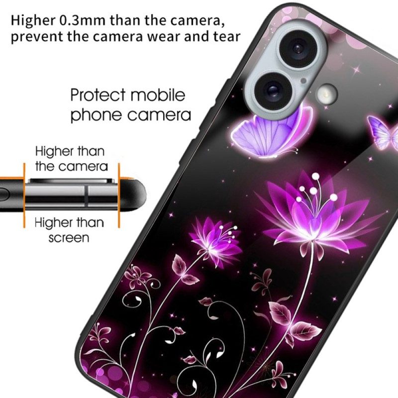 Hülle iPhone 16 Plus Fluoreszierender Lotus