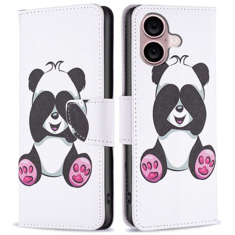 Lederhüllen Für iPhone 16 Plus Panda